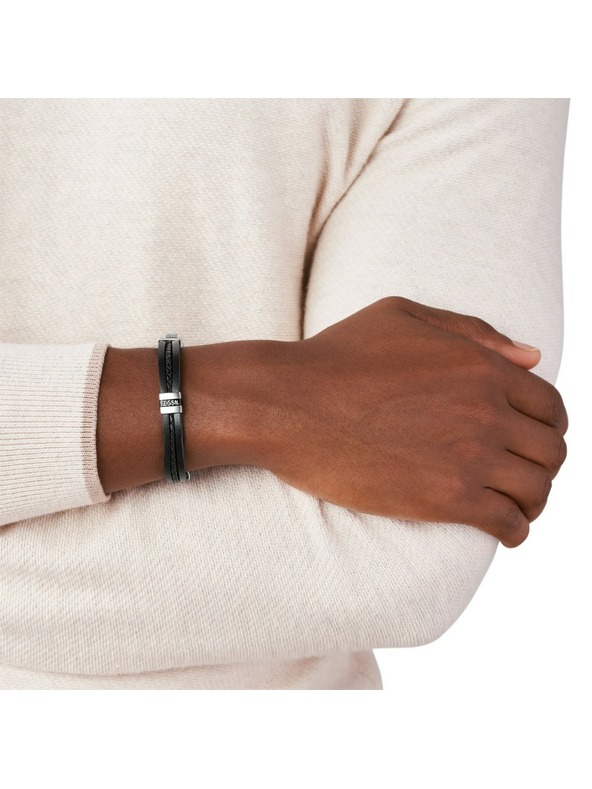 Fossil Мъжка кожена гривна Fossil