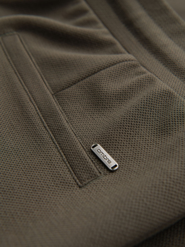 Ombre Clothing Мъжки плетени шорти с подгънати крачоли Ombre Clothing