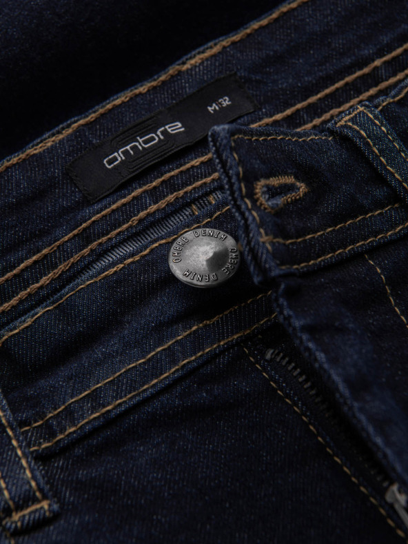 Ombre Clothing Мъжки дънкови шорти с подгънати крачоли Ombre Clothing