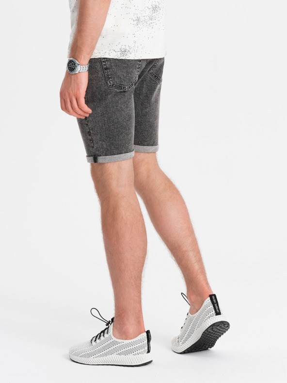 Ombre Clothing Мъжки дънкови шорти с подгънати крачоли Ombre Clothing