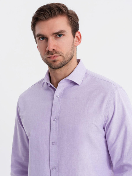 Ombre Clothing Мъжка памучна риза оксфорд в пастелни цветове Ombre Clothing