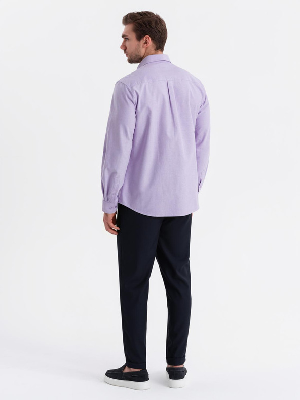 Ombre Clothing Мъжка памучна риза оксфорд в пастелни цветове Ombre Clothing