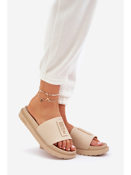 BIG STAR SHOES Дамски пантофи Big Star – бежови Размер: