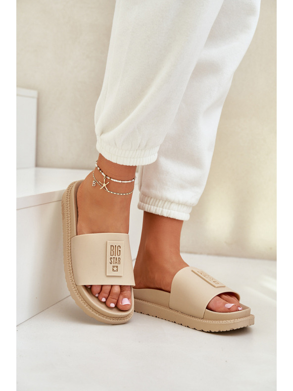 BIG STAR SHOES Дамски пантофи Big Star – бежови Размер: