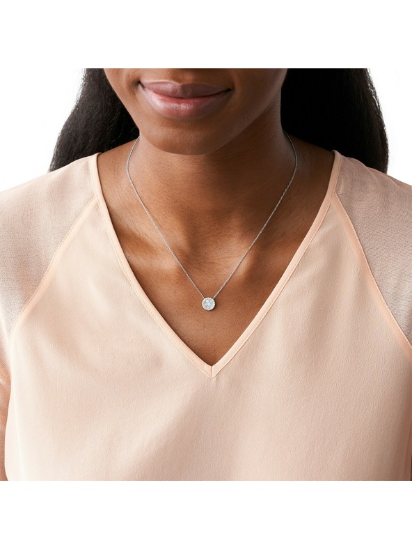 Fossil Дамско сребърно колие Fossil JFS00520040