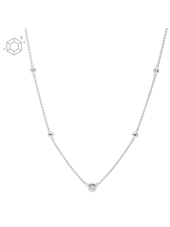 Fossil Дамско сребърно колие Fossil JFS00453040