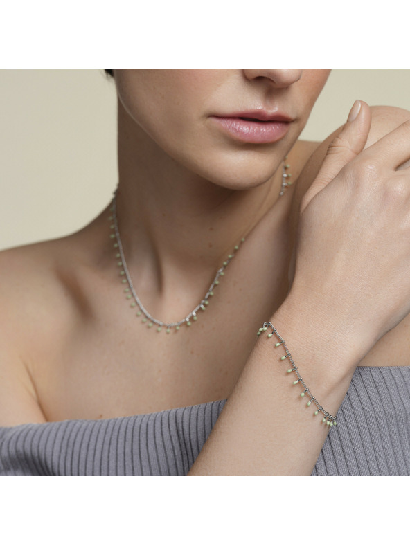 Rosefield Rosefield колие в сребрист цвят Drop Chain JNDCS-J681