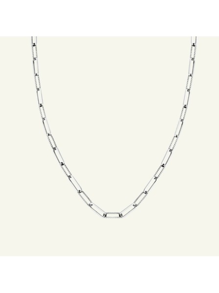 Rosefield Rosefield колие в сребрист цвят Hammered Chain JNHCS-J629
