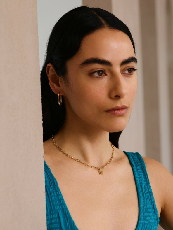 Rosefield Rosefield колие в златист цвят Oval JNOLG-J543