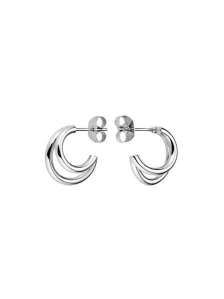 Rosefield Rosefield обеци сребърен цвят Double Hoops JEDHS-J576