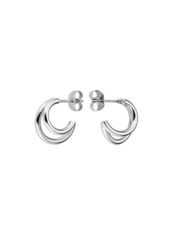 Rosefield Rosefield обеци сребърен цвят Double Hoops JEDHS-J576