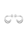 Rosefield Rosefield обеци сребърен цвят Double Hoops JEDHS-J576