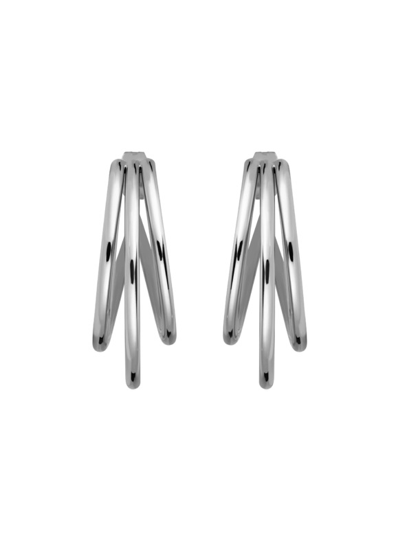 Rosefield Rosefield обеци сребърен цвят Triple Hoops JETHS-J574