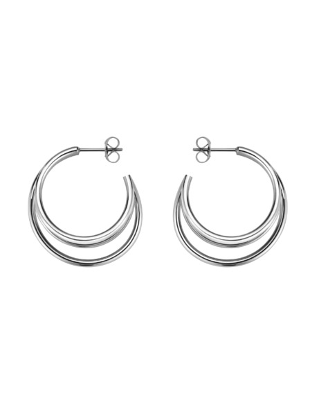 Rosefield Rosefield обеци сребърен цвят Triple Hoops JETHS-J574