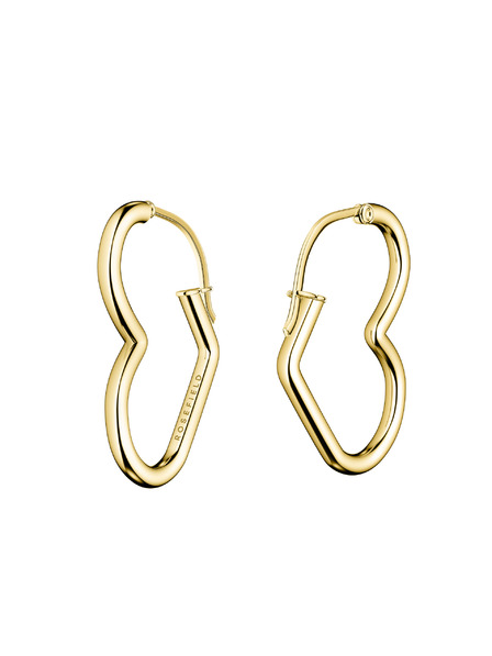 Rosefield Rosefield обеци златен цвят Heart Hoops JEHHG-J579