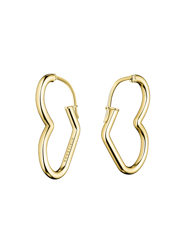 Rosefield Rosefield обеци златен цвят Heart Hoops JEHHG-J579