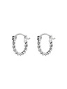 Rosefield Rosefield обеци сребърен цвят Twisted Hoops JETHS-J578