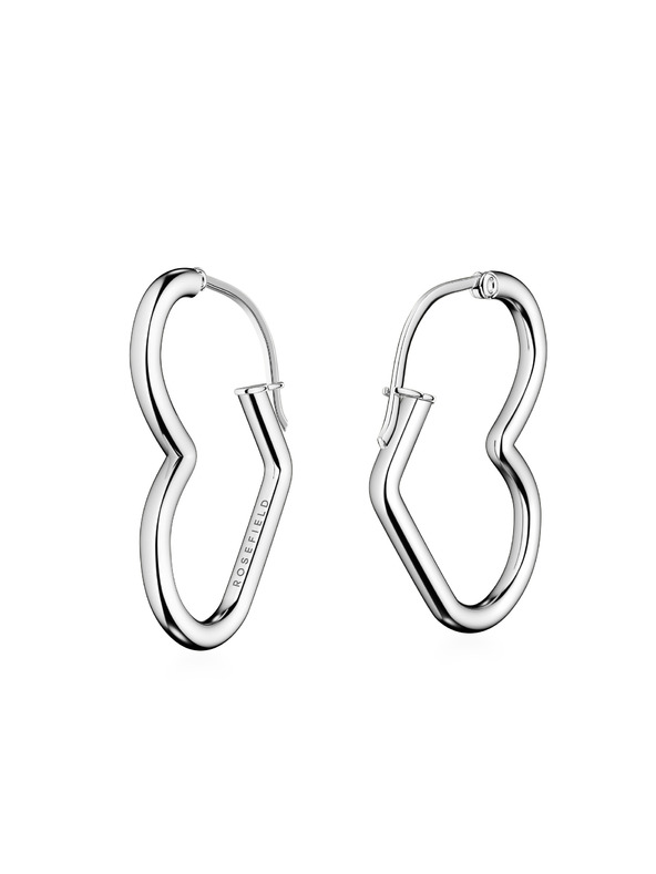 Rosefield Rosefield обеци сребърен цвят Heart Hoops JEHHS-J580