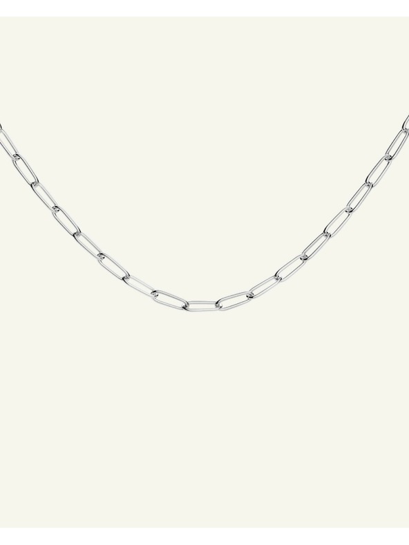 Rosefield Rosefield колие със сребрист цвят Rectangle Chain JNRCS-J565