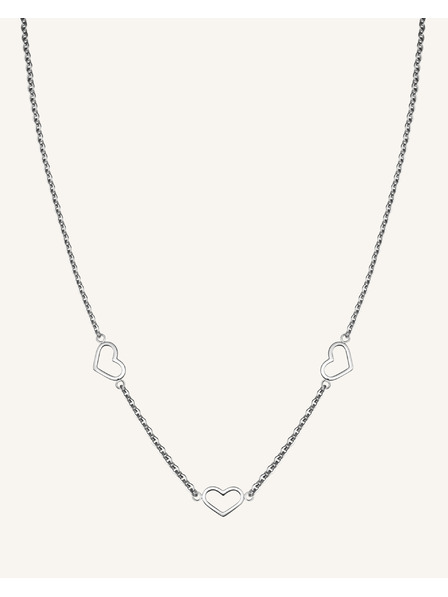 Rosefield Rosefield колие със сребрист цвят Triple Heart JNTHS-J613