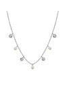 Rosefield Дамско стоманено колие Rosefield Multi Shell and Pearl Charms