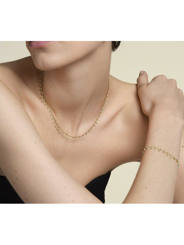 Rosefield Rosefield колие в златист цвят Drop Chain JNDCG-J680