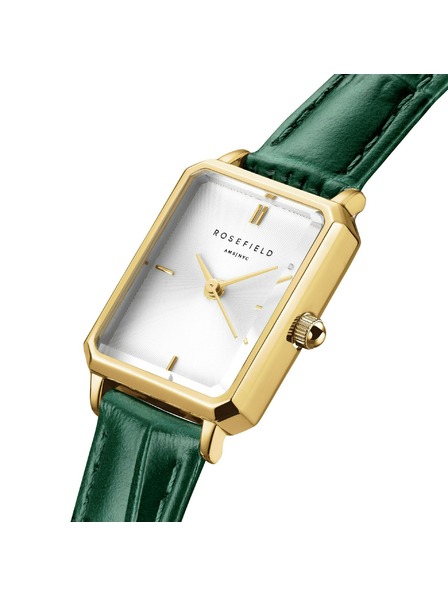 Rosefield Дамски часовник Rosefield Octagon XS Emerald Leather OWGLG-O86
