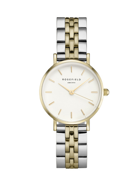 Rosefield Rosefield часовник 26SGD-269 The Small Edit Бял Стоманен Сребърен Златен Дуо