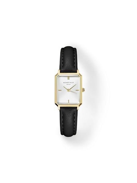 Rosefield Дамски часовник Rosefield Octagon XS Черен Кожен OWBLG-O84