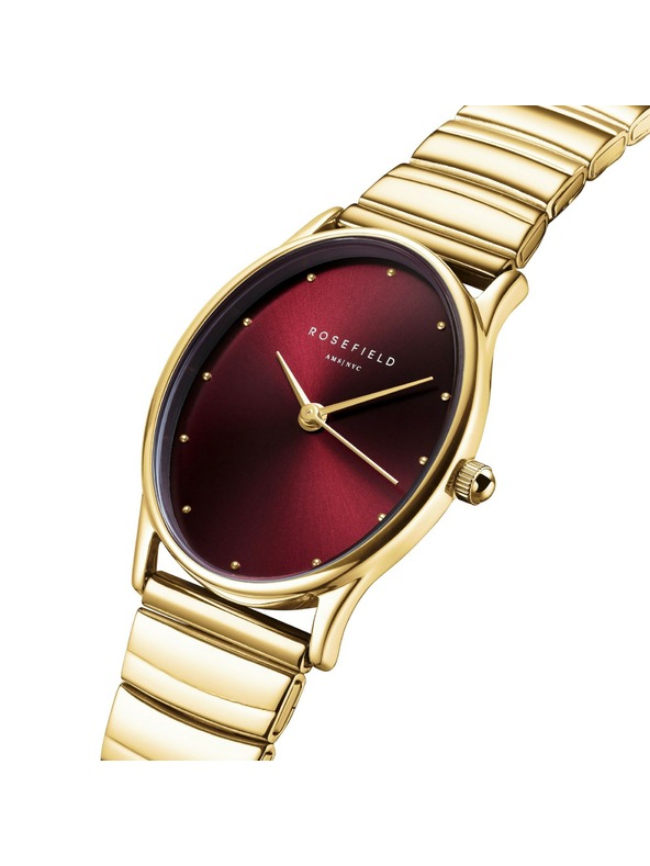 Rosefield Дамски часовник Rosefield Oval Бордо OVGSG-OV15