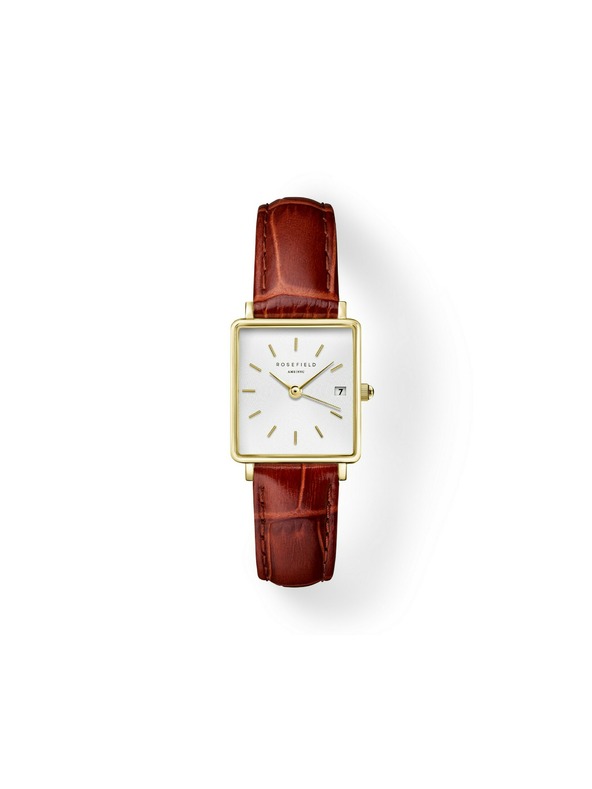 Rosefield Дамски часовник Rosefield Boxy XS Кафяв Кожен QWBLG-Q55