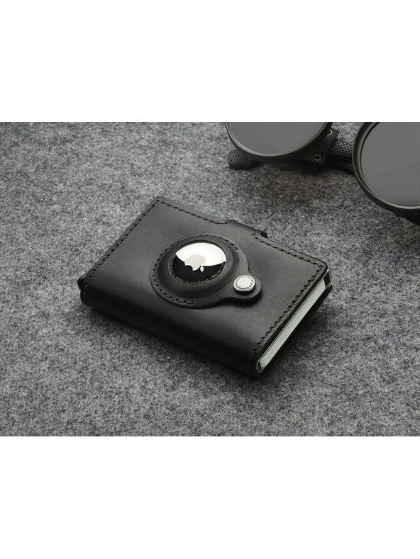 Pularys Мъжки кожен портфейл Pularys Easy Wallet черен