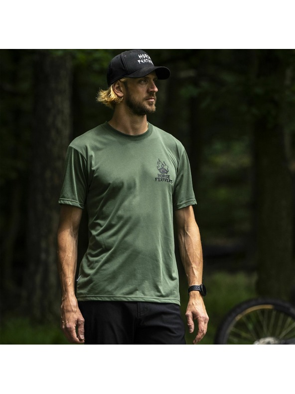 Horsefeathers Мъжка функционална тениска зелена HORSEFEATHERS