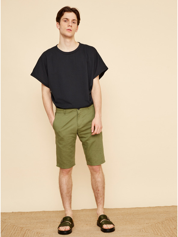 ZOOT.lab Зелени мъжки ленени шорти ZOOT.lab Gavin