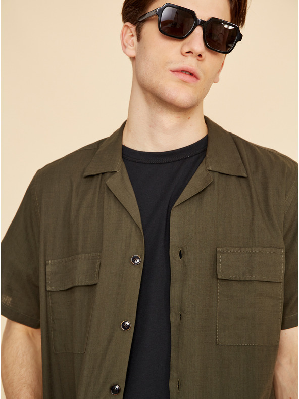 ZOOT.lab Зелени мъжки ленени шорти ZOOT.lab Gavin