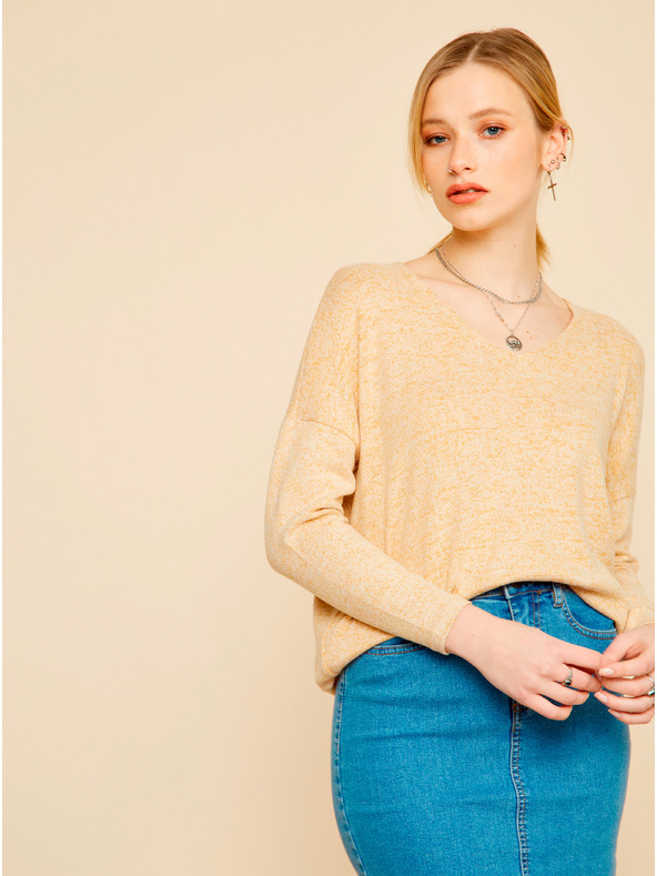 ZOOT.lab Светлокафяв дамски пуловер ZOOT.lab Adelaide