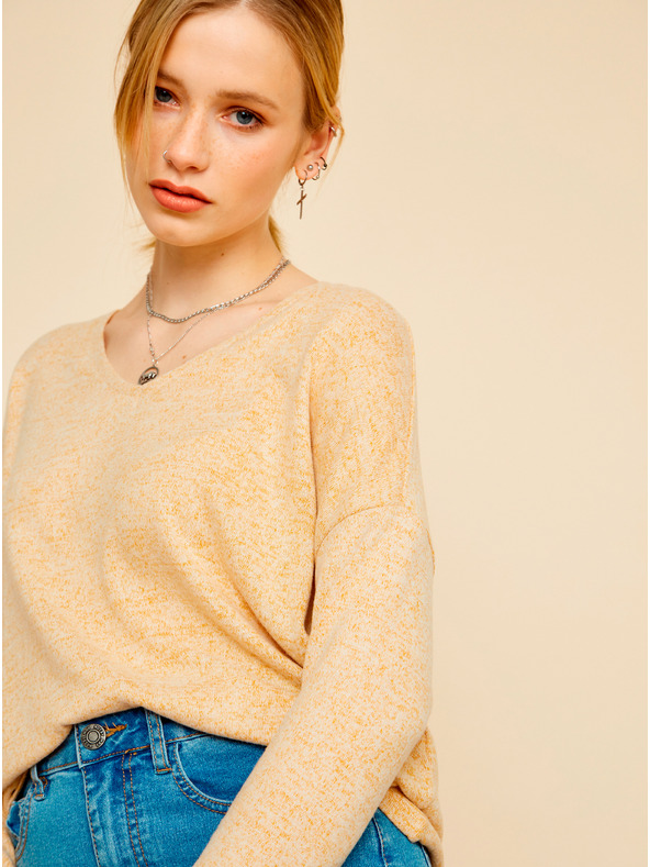 ZOOT.lab Светлокафяв дамски пуловер ZOOT.lab Adelaide