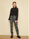 ZOOT.lab Черни дамски панталони на цветя ZOOT.lab Rosalyn