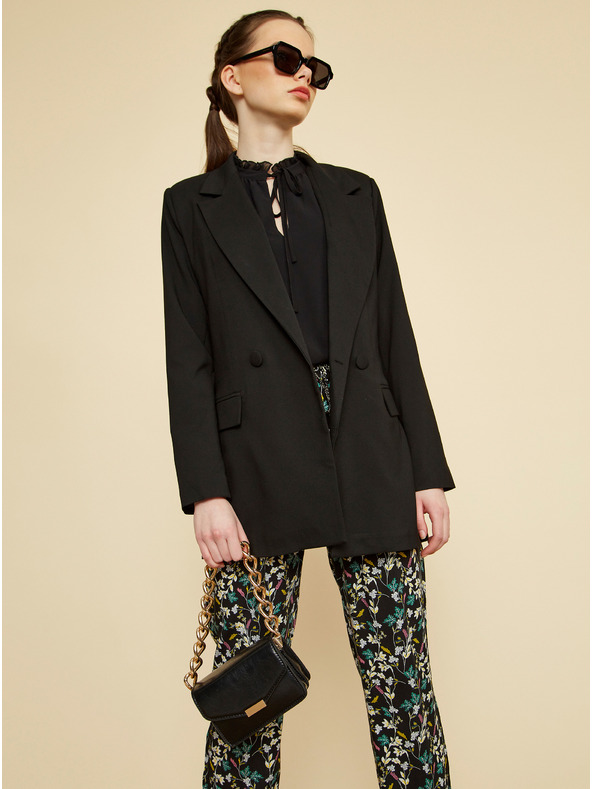 ZOOT.lab Черни дамски панталони на цветя ZOOT.lab Rosalyn