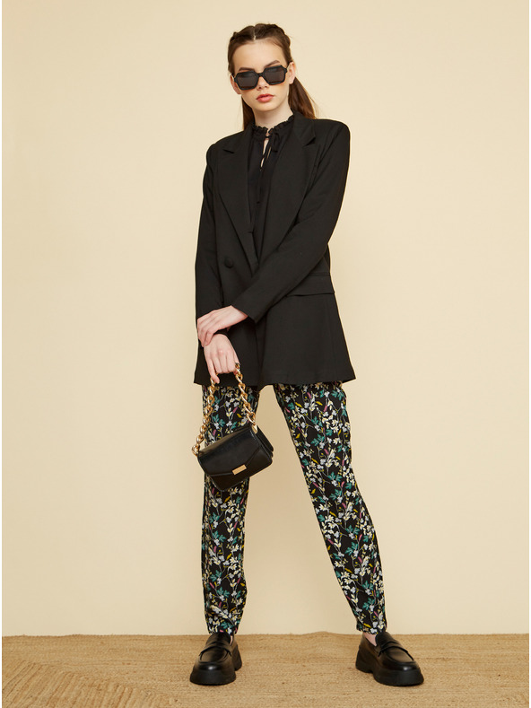 ZOOT.lab Черни дамски панталони на цветя ZOOT.lab Rosalyn