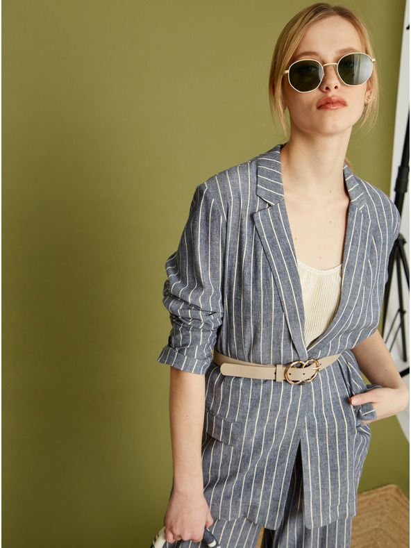 ZOOT.lab ZOOT.lab Ursala сиво и синьо дамско яке на райета