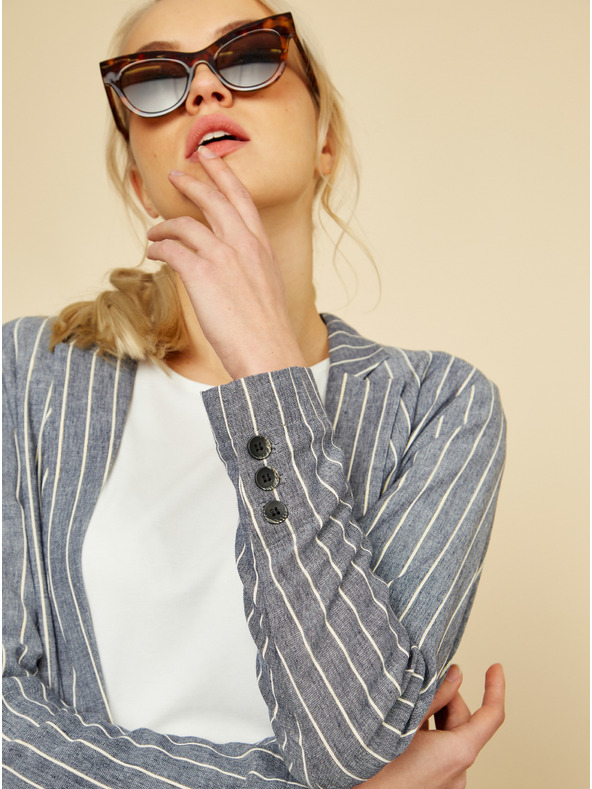 ZOOT.lab ZOOT.lab Ursala сиво и синьо дамско яке на райета