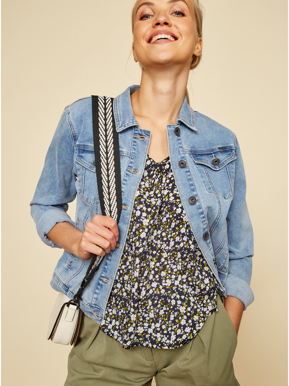 ZOOT.lab Черна блуза на цветя ZOOT.lab Goldy