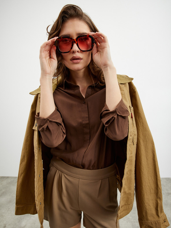 ZOOT.lab Кафяви дамски къси панталони ZOOT.lab Erin