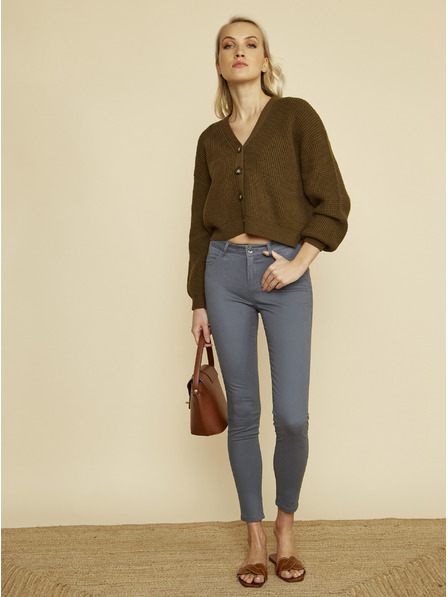 ZOOT.lab Сиви дамски панталони с прилепнала кройка ZOOT.lab Anna 2