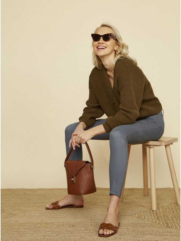 ZOOT.lab Сиви дамски панталони с прилепнала кройка ZOOT.lab Anna 2