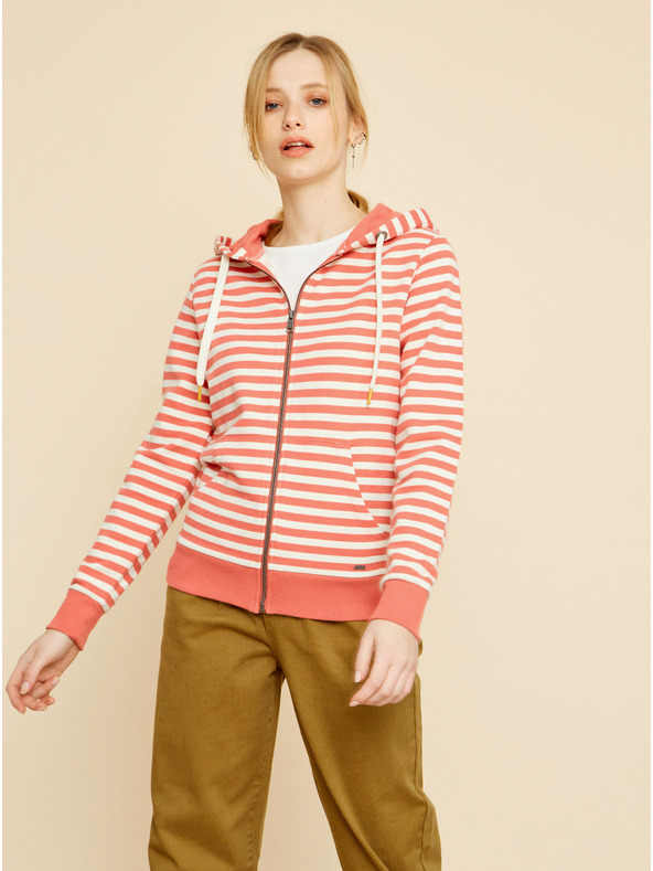 ZOOT.lab Бяло и червено дамско раирано потниче ZOOT.lab Marilyn