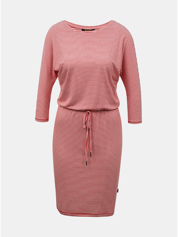 ZOOT.lab Бяло-червена дамска раирана рокля с връзки ZOOT.lab Demi