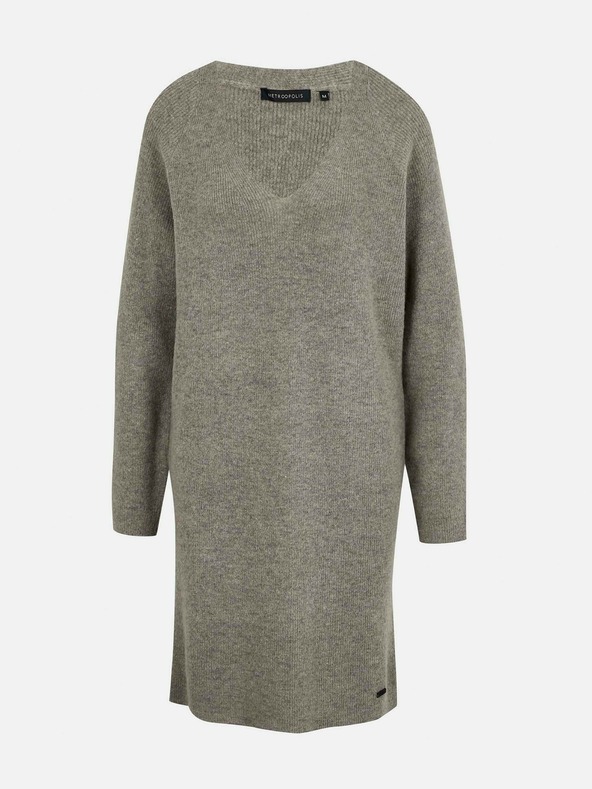 ZOOT.lab Сива рокля с пуловер от вълнена смес METROOPOLIS by ZOOT.lab Ofilia