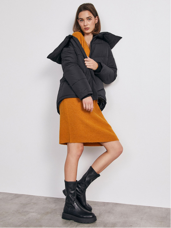 ZOOT.lab Кафява рокля с пуловер от вълна METROOPOLIS by ZOOT.lab Ofilia